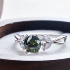 Original 925 Sterling Silver Ring  blue Moissanite Diamonds with Certificate Fine Jewelry Wedding Engagement Rings for Women