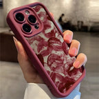 Moonlit Red Flower Case for iPhone 17 16 15 14 13 12 11 Pro Max Plus 17 Air