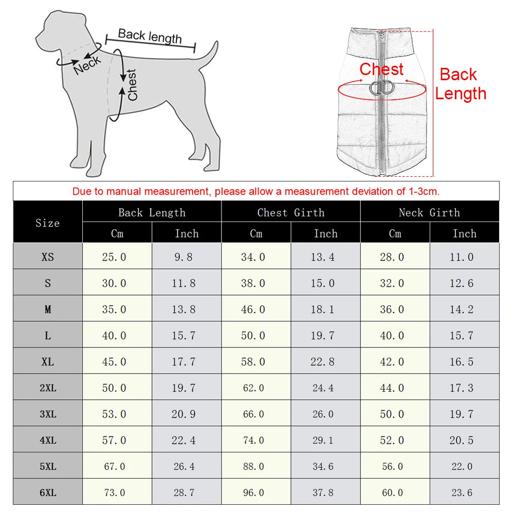 Winter Warm Fleece Dog Jacket For Small Large Dogs Cats Waterproof Pet Vest Jacket with D-ring Labrador French Bulldog Clothing