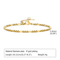 Handmade Clavicle Chain Bracelet for Women, Chic Stainless Steel Link Waterproof Jewelry