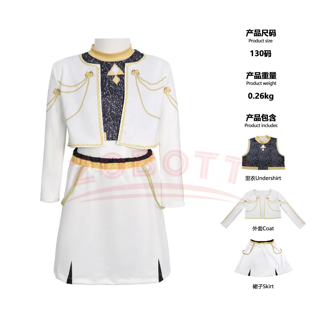Kids Kpop Demon Hunter Cosplay Rumi Zoey Mira Suit 3D Print Costume Outfit