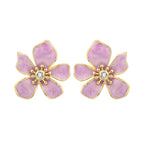 925 Sterling Silver Romantic Pink Love Heart Stud Earrings Birthday Gift