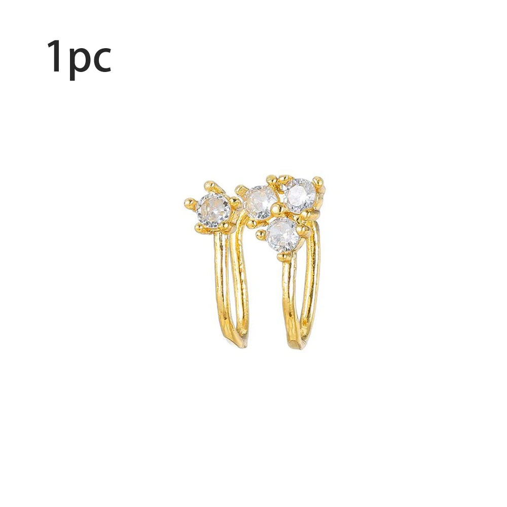 2PCS Gold Colour Star Dangle Earrings Luxury Star Pendientes y2k Jewelry