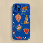 Floral Leopard Eyes Case for Samsung Galaxy S26 S25 S24 S23 A16