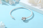 Original 925 Sterling Silver Bracelets Bangles Love Heart Clip Charms Beads Snake Chains For Women Rose Gold DIY Luxury Jewelry