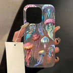 Ocean Jellyfish Print Case for iPhone 17 16 15 14 13 12 Pro Max