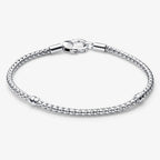 New 925 Silver Sparkling Heart to Heart Double Loop Leather Rope Weaving Bracelet Fashion DIY Charm Exquisite Jewelry Gift