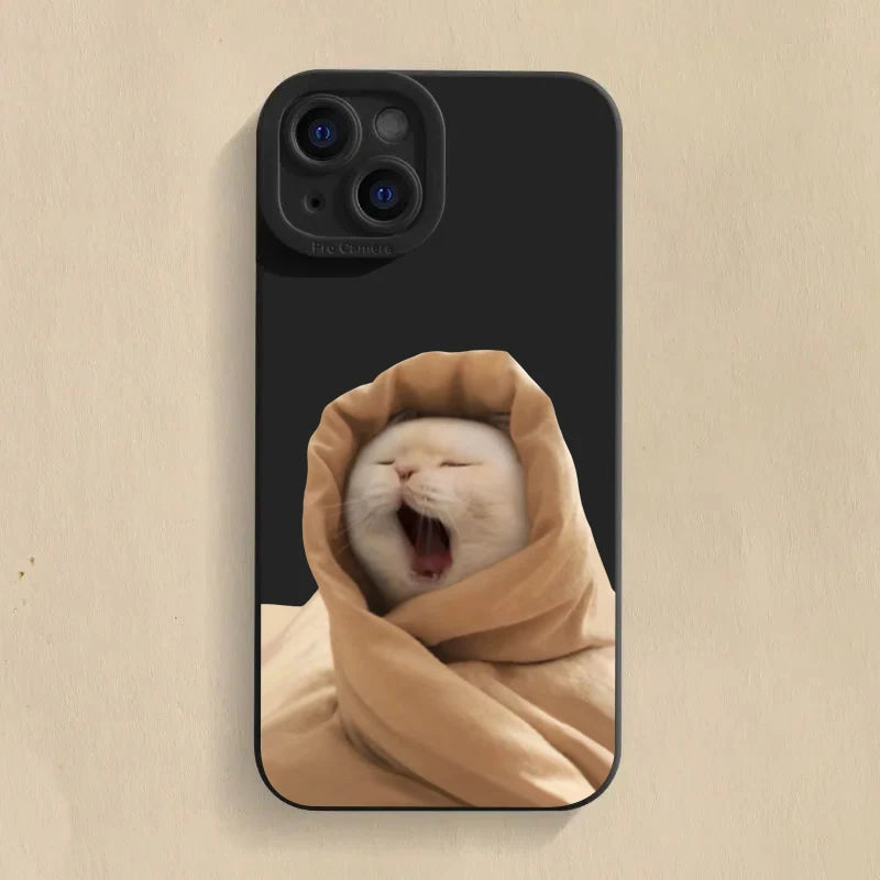 Funny Cute Cat Silicone Case for Samsung Galaxy A14 A34 A54 S23 S22