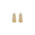 Fashion Silver Colour Stainless Steel Chain Hanging Earrings Huggie
