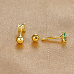 1PC Stainless Steel Birthstone Mini Stud Earrings 12 Constellation