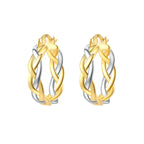 925 Sterling Silver Simple Gold U-shaped Versatile Hoop Earrings Birthday Gift