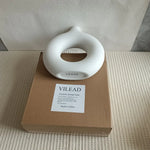 Circular Hollow Ceramic Vase Donuts Nordic Art Pampas Grass Home Decoration Office
