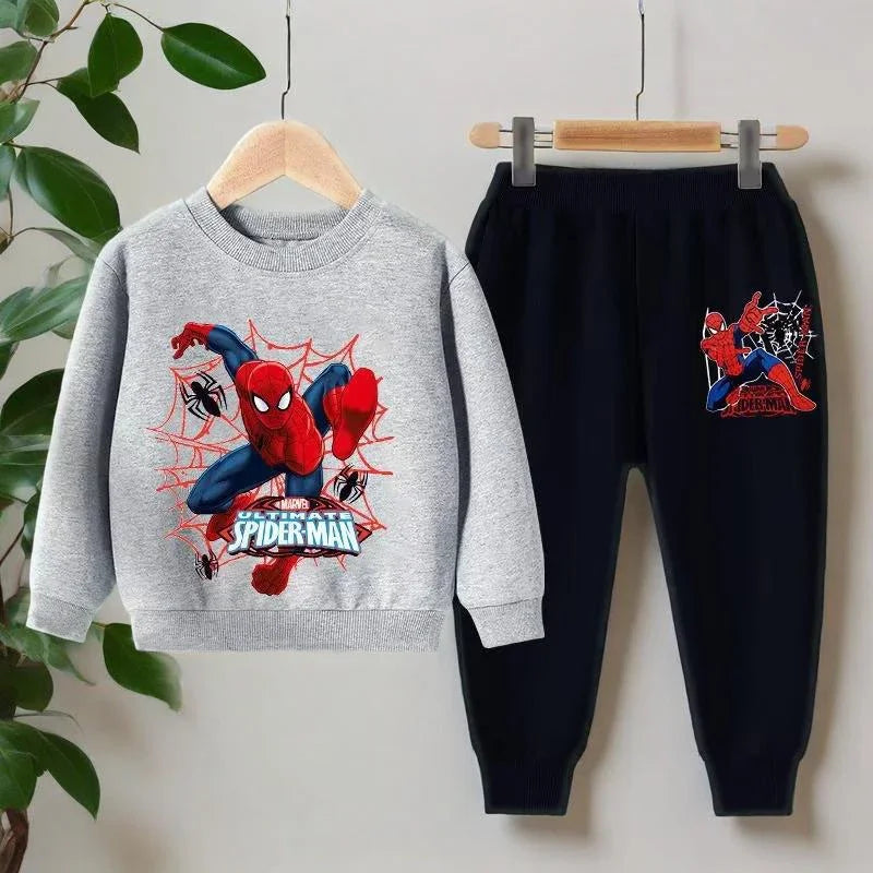 Boys Toddler Cartoon Crewneck Pullover and Trousers 2-Piece Tracksuit