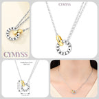 Original 925 Sterling Silver 18K Gold Heart Lock and Key Necklace Y-shaped Chain Necklace For Women Memorial Prayer Jewelry Gift