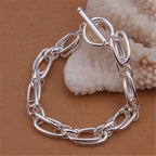Noble Wedding Chain Bracelet 925 Sterling Silver Men Women Christmas Gift