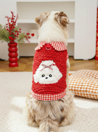 Fashion Pet Clothes Warm Fleece Dog Vest, Stylish Thick Plush Puppy Coat for Small Medium Dogs, Cute Cat Jacket Outfits