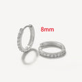 Yuedane Stainless Steel Little Imitation Pearl Hoop Earrings Small Circle