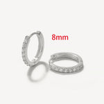Yuedane Stainless Steel Little Imitation Pearl Hoop Earrings Small Circle
