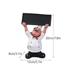 Chef Figure Collections Paper Holder Sculpture Dinner Table Kitchen Decoration