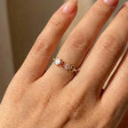 925 Sterling Silver Cubic Zirconia Wedding Party Ring Luxury Gold Colour Bright Trendy Jewellery