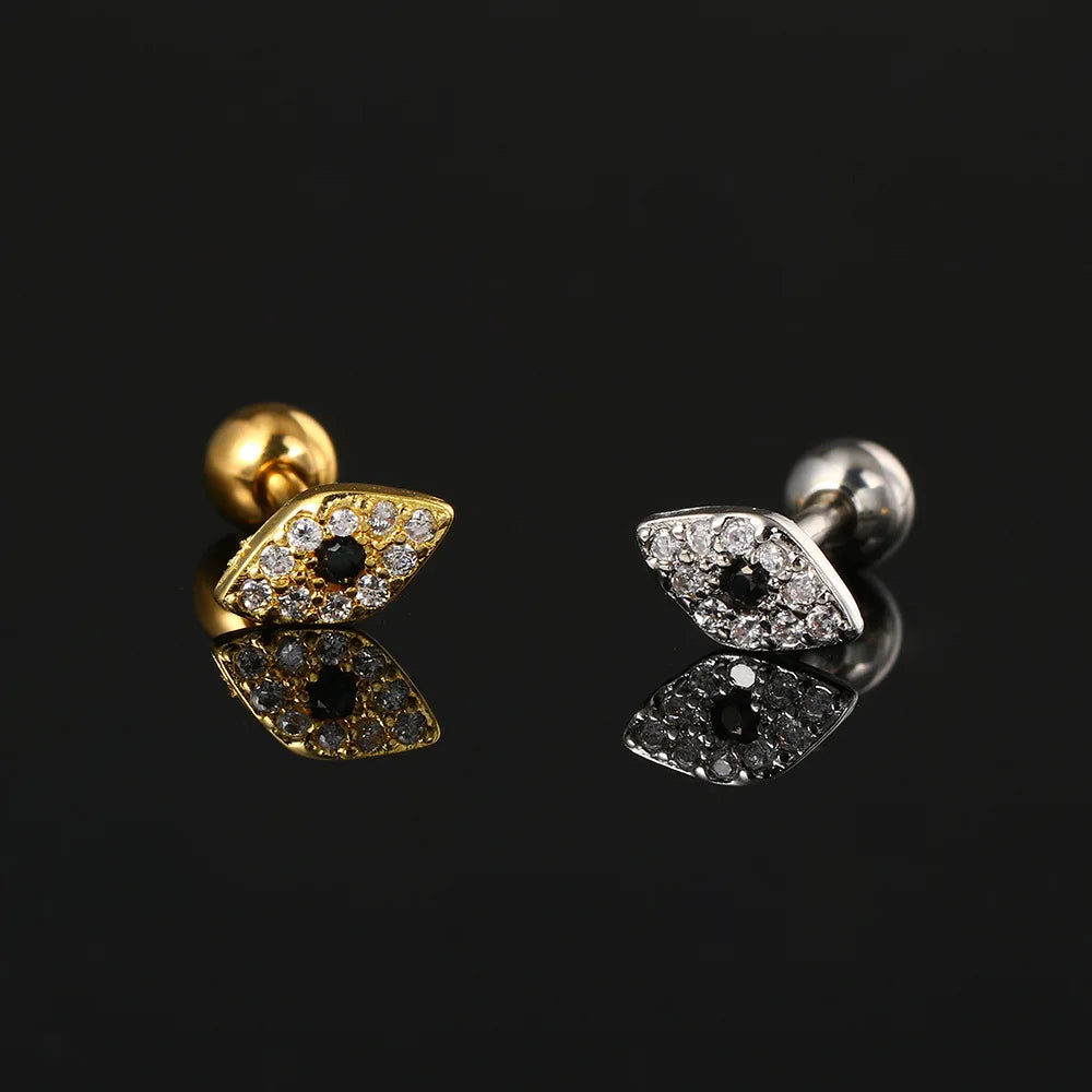 1PC 2023 Daith Ear Ring Piercing Star Eye Tragus Helix Septum Steel