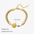 Gold Colour Stainless Steel Link Chain Bracelet Non-Fading Jewellery