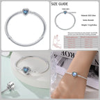 925 Silver 17-20CM Heart Pave Zirconia Original Bracelets Infinity Bracelet Fit DIY Charms Bead Birthday Jewelry Gifts Hot Sale