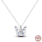 925 Sterling Silver Luminous Firefly Heart Shaped Zircon Pendant Necklace For Women Fashion Anniversary Birthday Jewelry Gifts