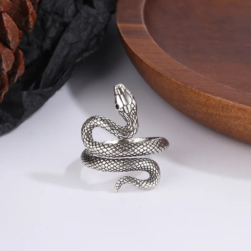 Entanglement Snake Ring 925 Sterling Silver Adjustable Engagement Wedding Luxury