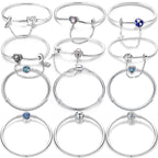 925 Sterling Silver Forever Love Peach Heart Bracelets Star Moon Airplane Earth Bracelets For Women Fit DIY Charms Party Jewelry