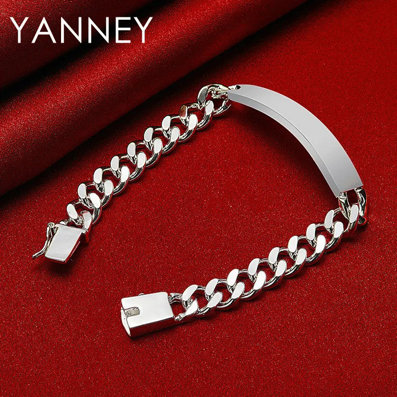 925 Sterling Silver 8-inch Luxury Classic Bracelet Women Wedding Jewellery