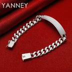 925 Sterling Silver 8-inch Luxury Classic Bracelet Women Wedding Jewellery