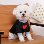 Winter Warm Small Dog Clothes Hoodie Cute Love Medium Cat Sweater for Taddy Yorkshire Thickened Cute Puppy Clothes Accessories