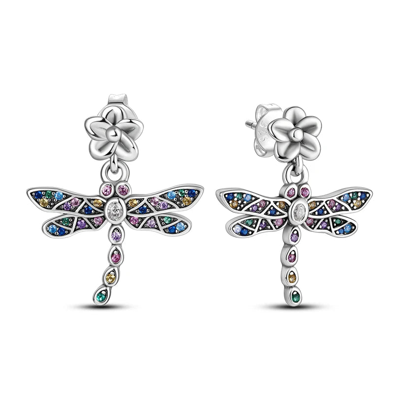 925 Sterling Silver Cute Bees Insects Stud Earrings Exquisite Birthday Gift