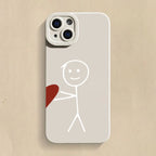 Cartoon Matchman Heart Case for Samsung S25 S24 S23 S22 Ultra A16