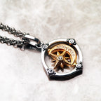 Star & Moon Golden Pendant Necklace 925 Sterling Silver Lucky Jewellery Gift