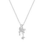 Original 925 Sterling Silver 18K Gold Heart Lock and Key Necklace Y-shaped Chain Necklace For Women Memorial Prayer Jewelry Gift