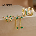 3 Pairs S925 Needle Minimalist Earrings Set Hoop Ear Climber Stack