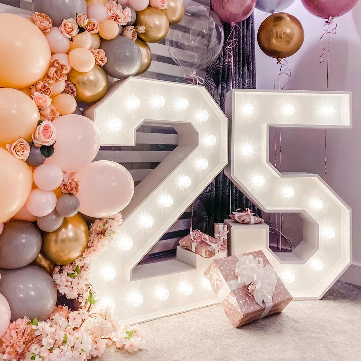 91.5cm Giant LED Light Birthday Number - 1st Birthday, Anniversary, Wedding Decor