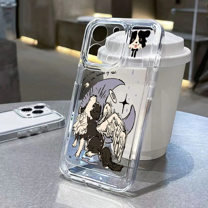 Cute Angel Animals Case for Samsung Galaxy A55 A35 A15 S24 S23 Ultra S22 FE
