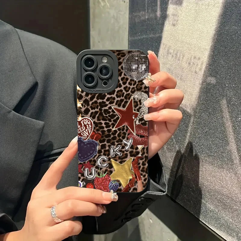 Cheetah Vintage Leopard Star Case for Samsung S25 S24 S23 A16 A54