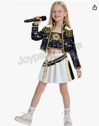 Kids Kpop Demon Hunter Cosplay Rumi Zoey Mira Suit 3D Print Costume Outfit