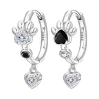 925 Sterling Silver Pink Denim Hat Boots Key Lock Drop Earrings Jewellery