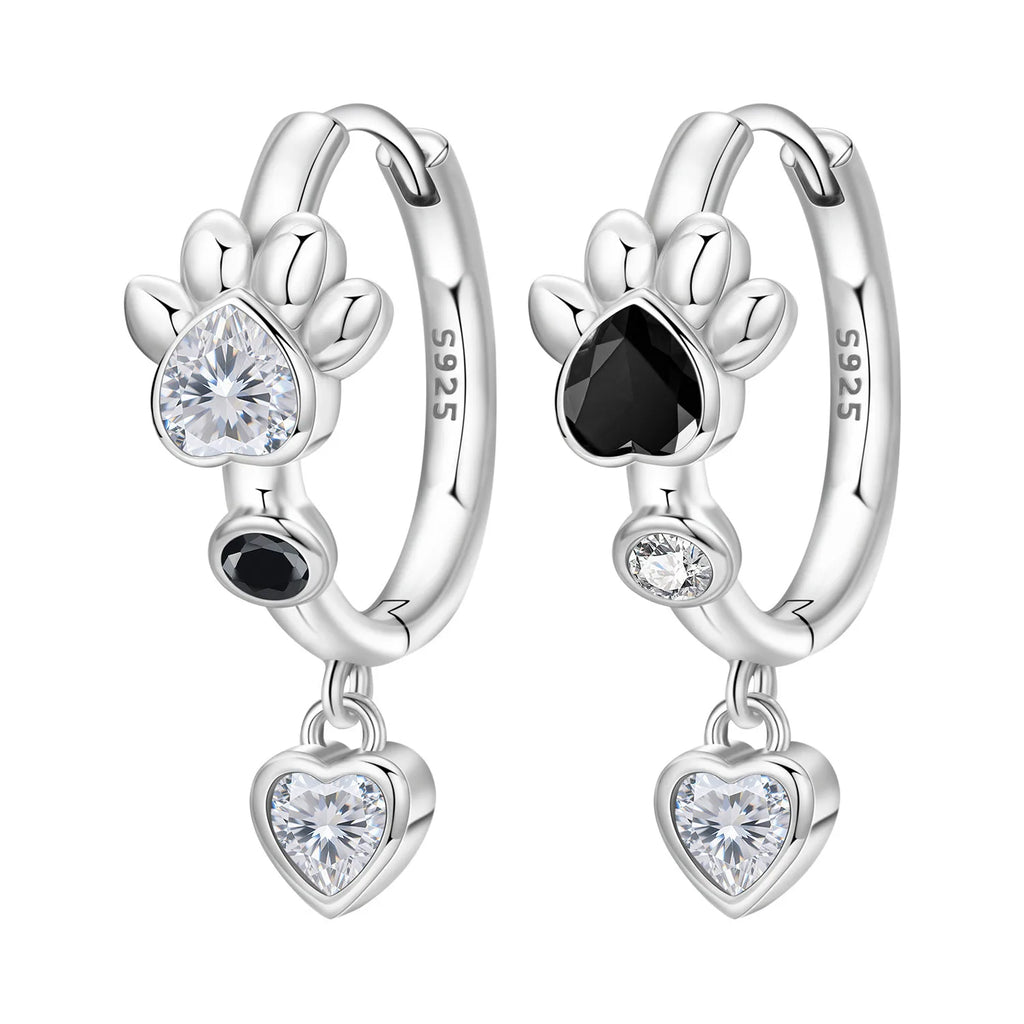 925 Sterling Silver Asymmetric Key Lock Drop Earrings Trendy Jewellery Gift