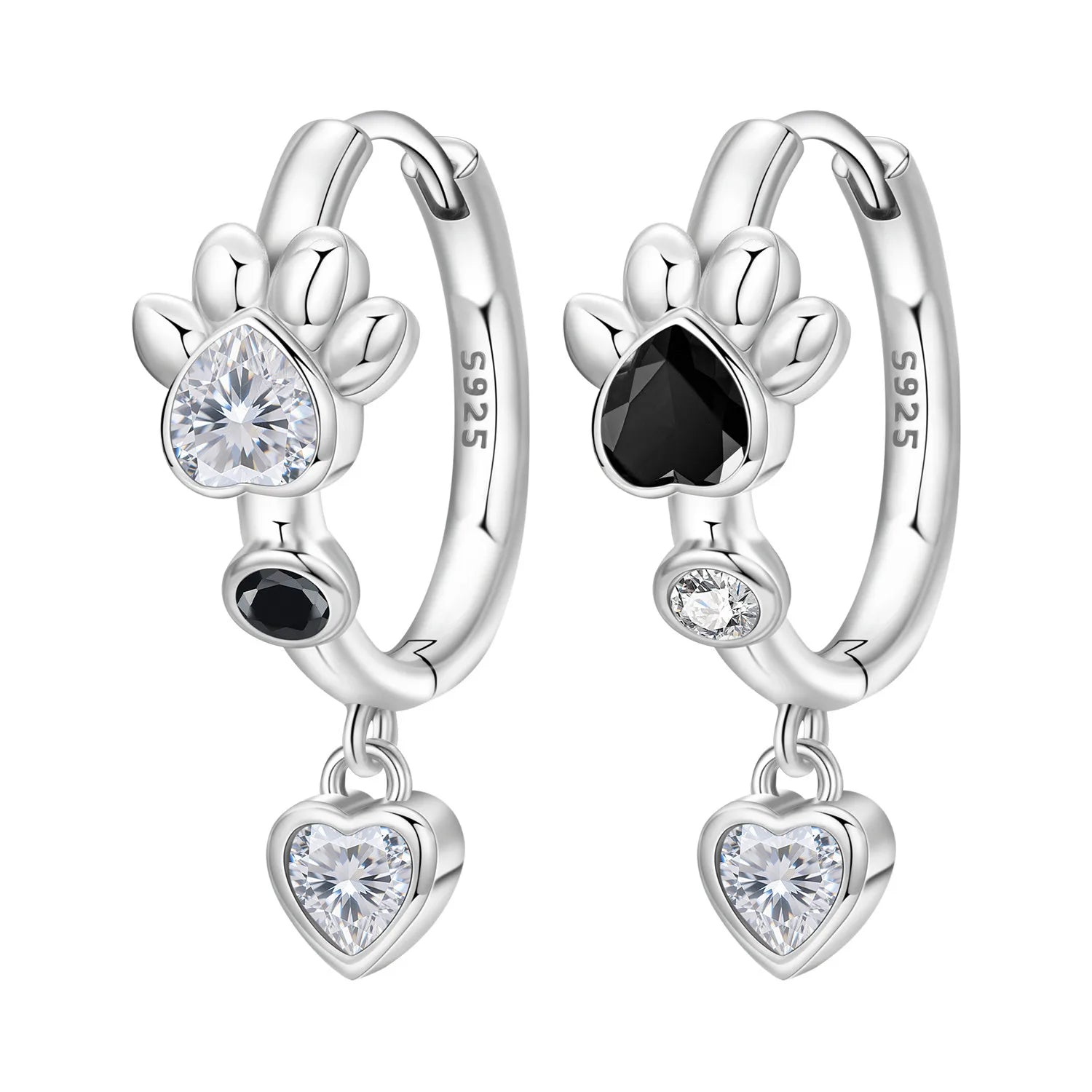925 Sterling Silver Asymmetric Key Lock Drop Earrings Trendy Jewellery Gift