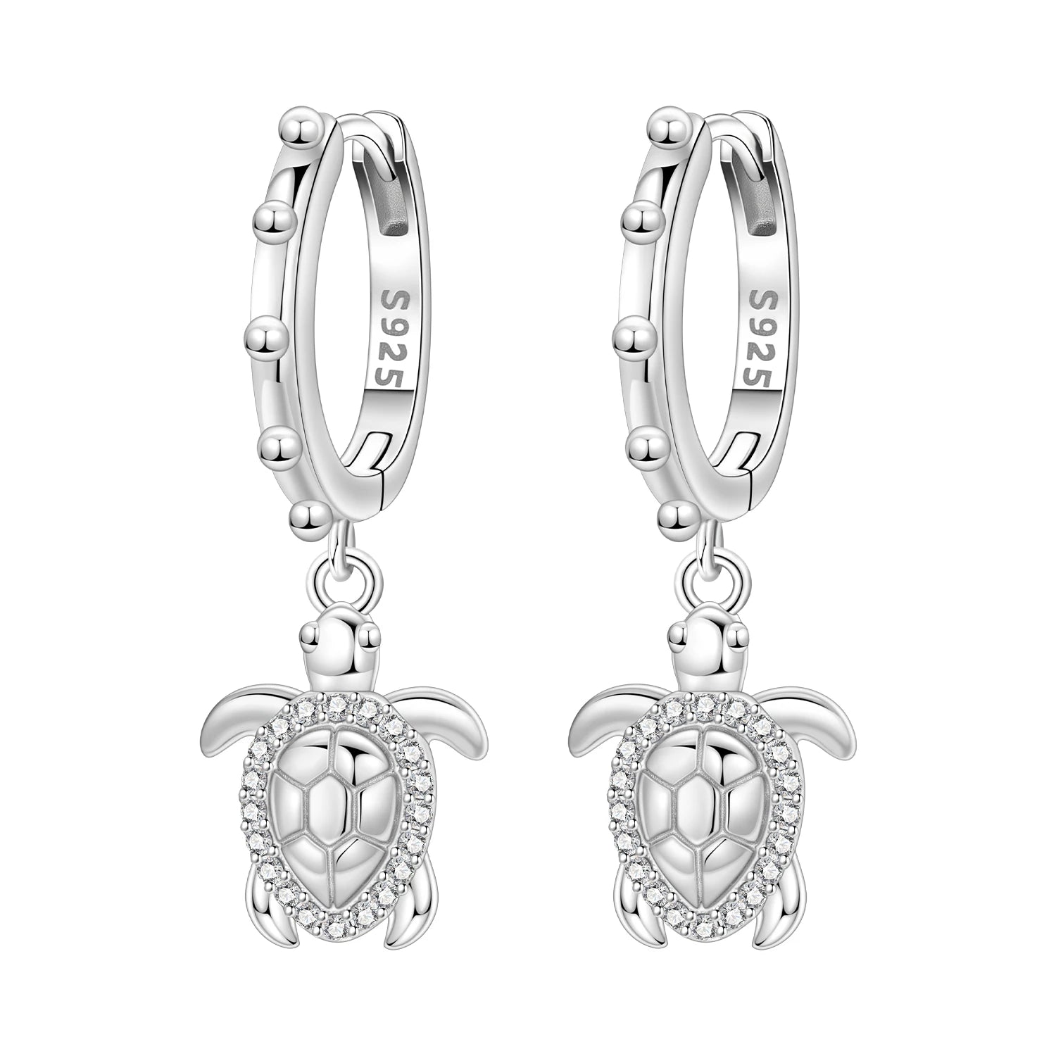 925 Sterling Silver Blue Devil Fish Hoop Earrings Anniversary Jewellery Gift