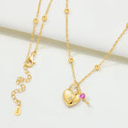 Original 925 Sterling Silver 18K Gold Heart Lock and Key Necklace Y-shaped Chain Necklace For Women Memorial Prayer Jewelry Gift
