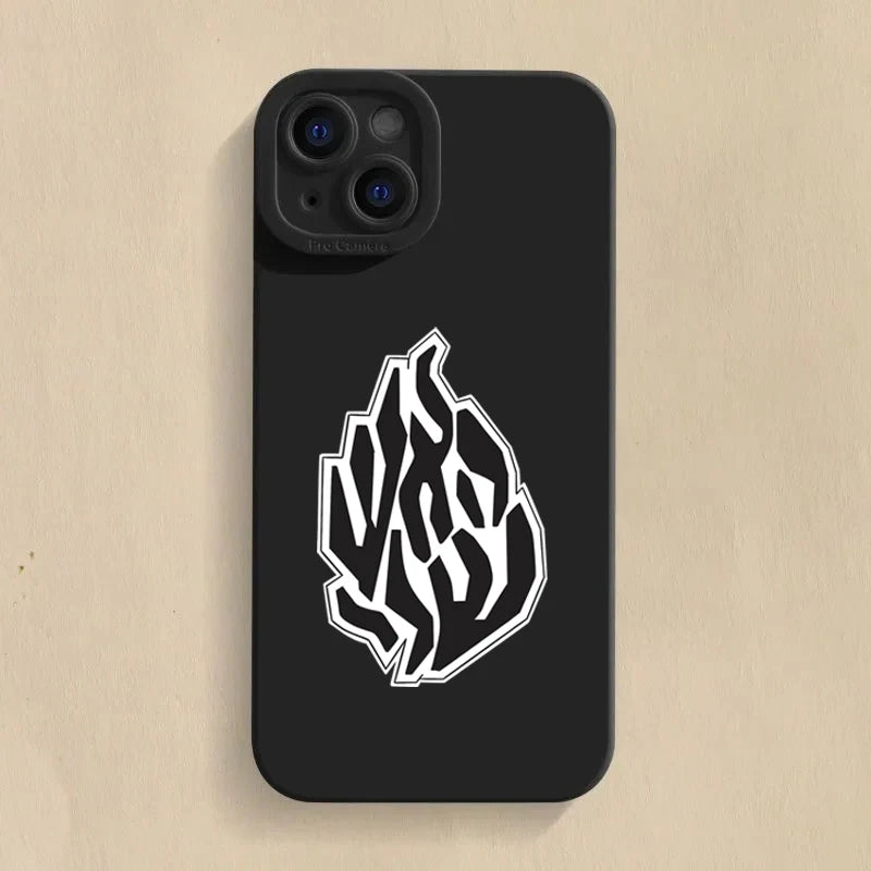 Fashion Black Flame Case for Samsung Galaxy S24 S23 Ultra A54 A34