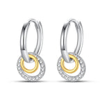 925 Sterling Silver Personality Asymmetric Drop Earrings Versatile Jewellery