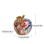 Painting Apple Sculptures Resin Fruit Ornament Statue Modern Pop Art Table Decor